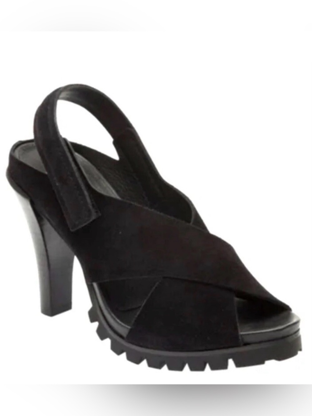 NEW $565 Pedro Garcia Yuval Slingback Sandals Women's Black Suede US 10 EU40
